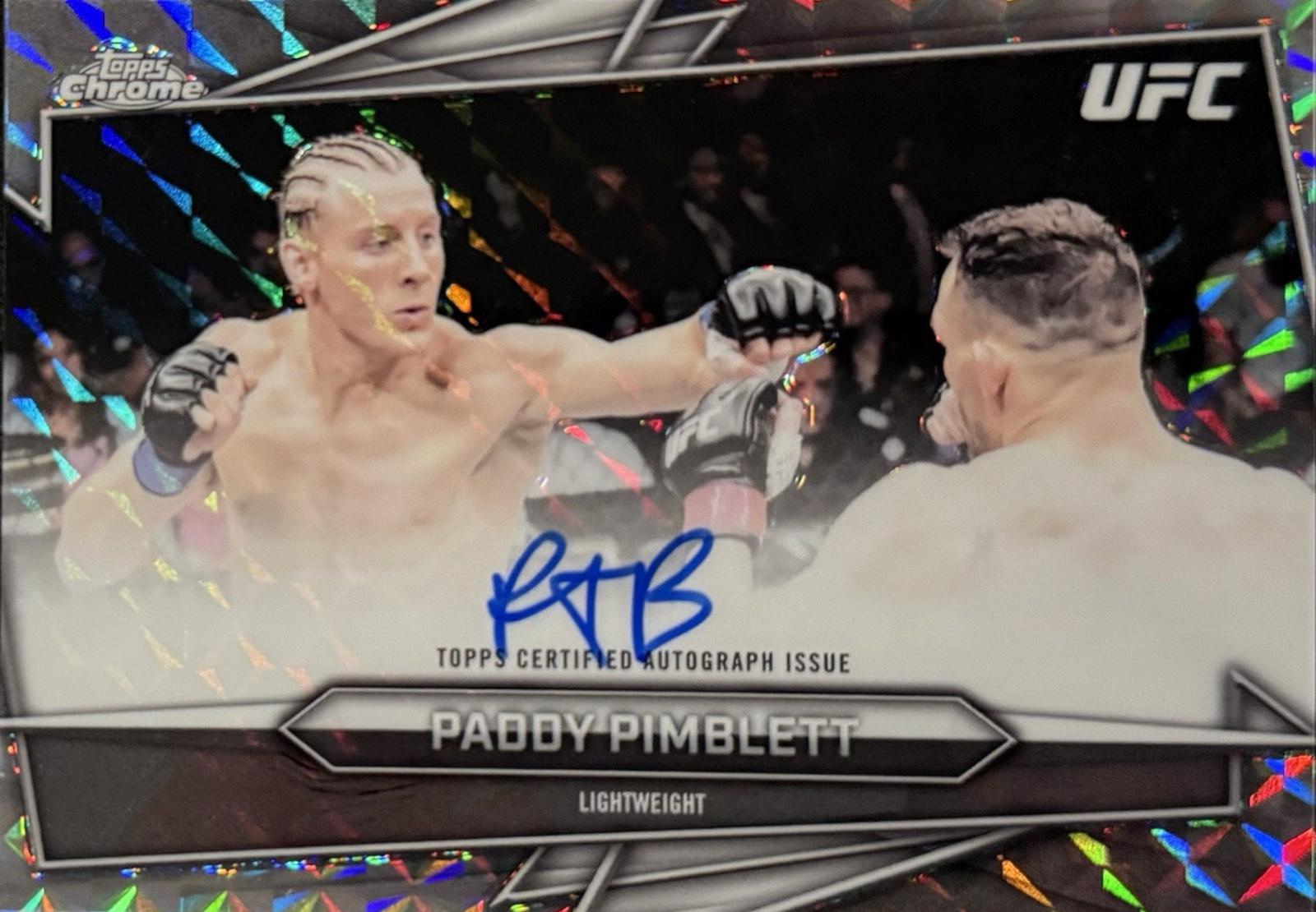 Paddy Pimblett 2026 Topps Chrome UFC Base Autographs #BAV-PP Superfractor