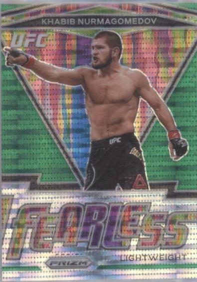 Khabib Nurmagomedov 2021 Panini Prizm UFC Fearless #22 Green Pulsar