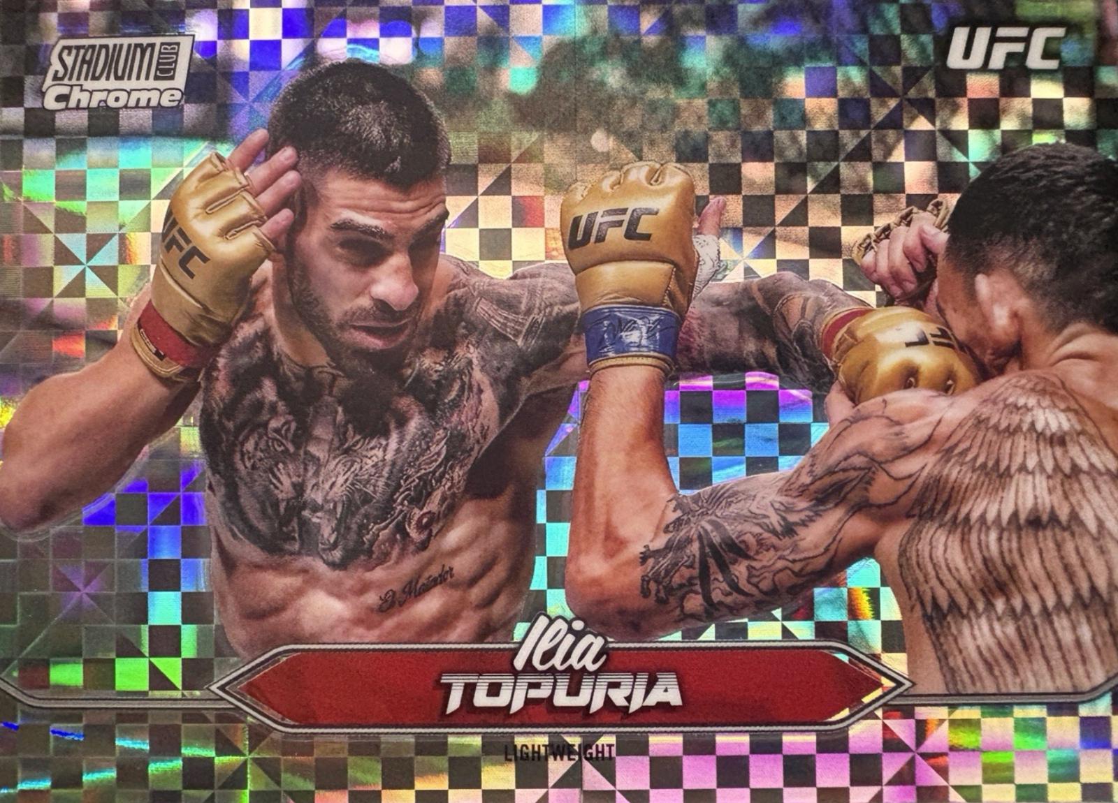 Ilia Topuria 2025 Topps Stadium Club UFC Base Chrome #C-23 X-Fractor