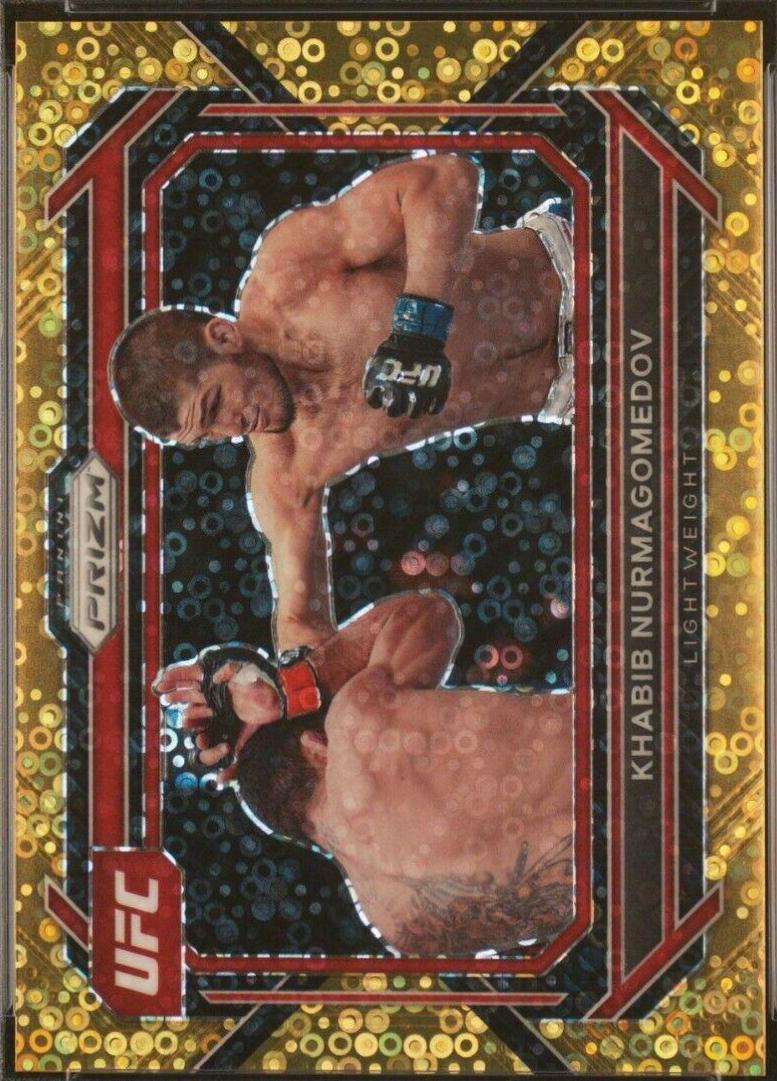 Khabib Nurmagomedov 2023 Panini Prizm Under Card UFC Base #45 Gold