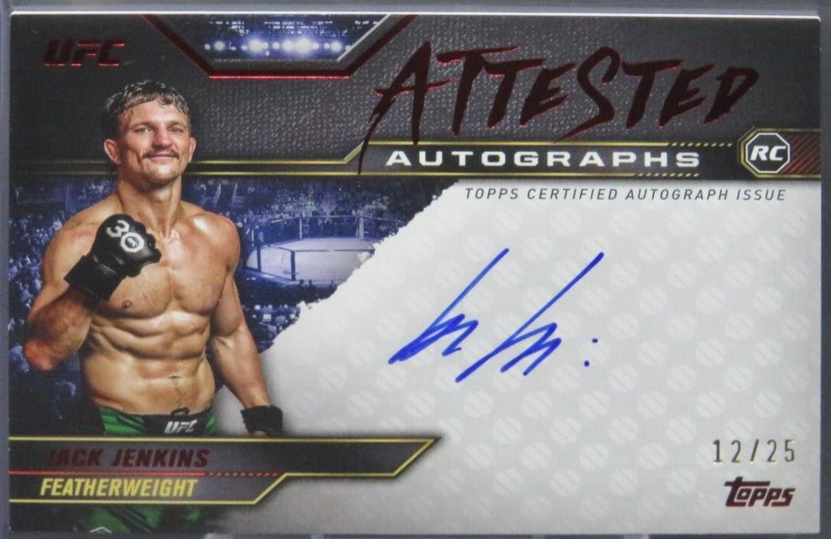 Jack Jenkins 2024 Topps Knockout UFC Attested Autographs #ATT-JJE Red