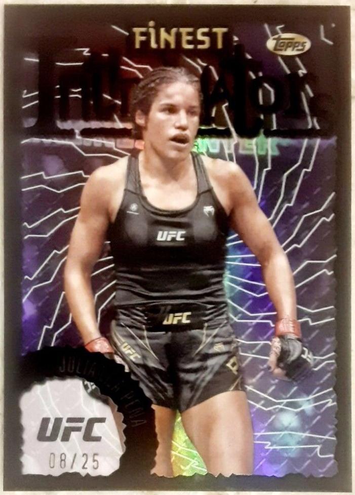 Julianna Peña 2024 Topps Finest UFC Intimidators #INT-19 Black Refractor