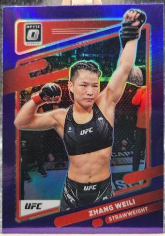 Zhang Weili 2022 Panini Donruss Optic UFC Base #100 Purple
