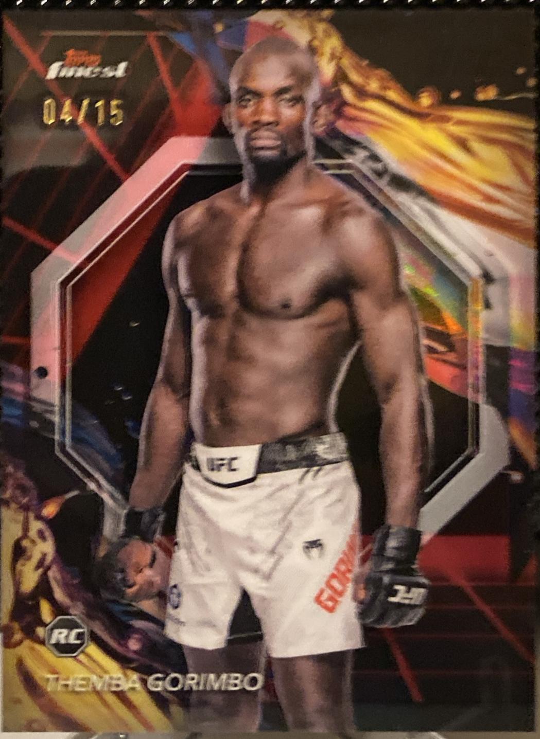 Themba Gorimbo 2024 Topps Finest UFC Base Uncommon #187 Checkerboard Refractor