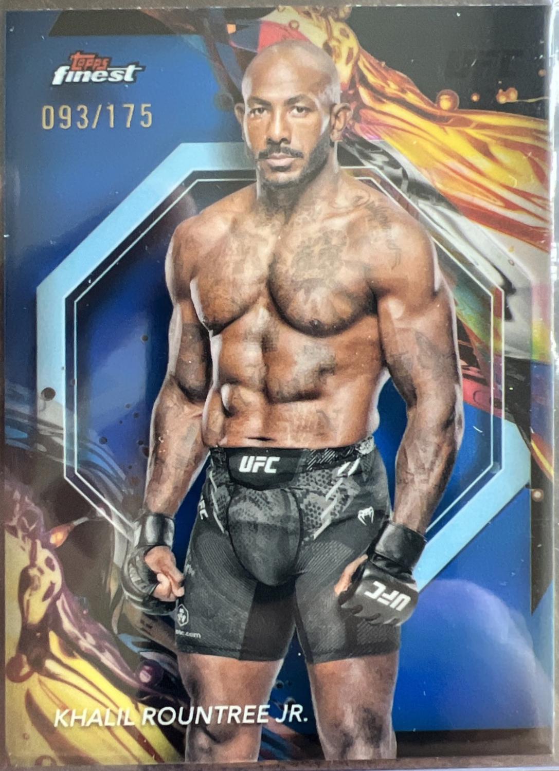 Khalil Rountree Jr. 2024 Topps Finest UFC Base Uncommon #183 Blue Refractor