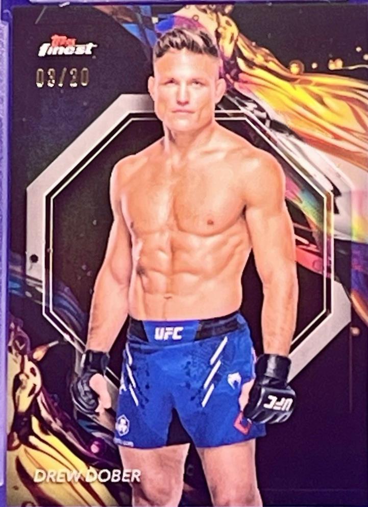 Drew Dober 2024 Topps Finest UFC Base Uncommon #124 Black Refractor