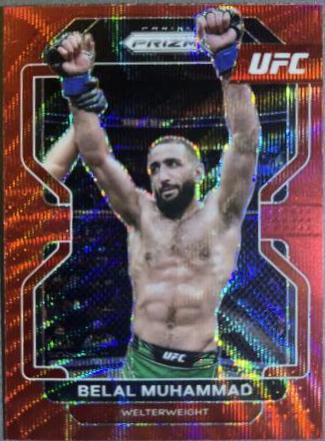 Belal Muhammad 2022 Panini Prizm UFC Base #119 Ruby Wave