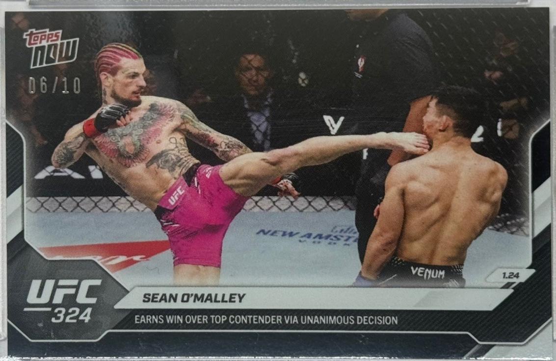 Sean O'Malley Topps Now UFC Base #2 Black Foil