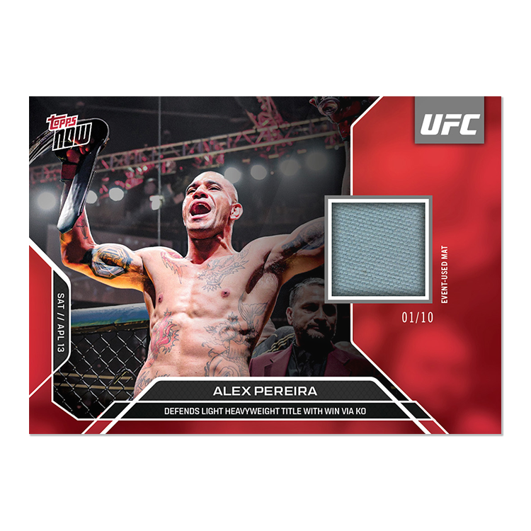 Alex Pereira Topps Now UFC Event-used Mat Relics #1 Red