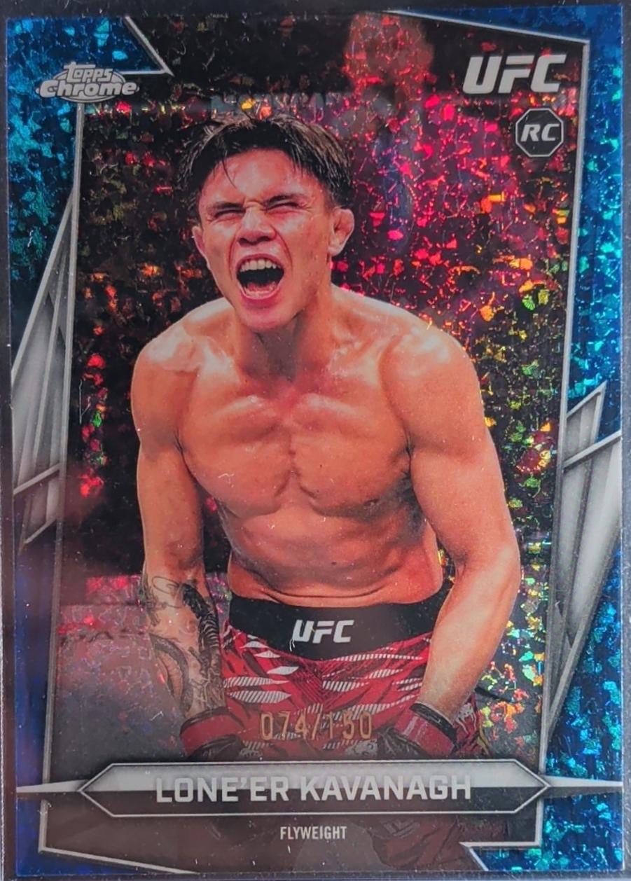 Lone'er Kavanagh 2026 Topps Chrome UFC Base #151 Blue Mini Diamonds Refractor