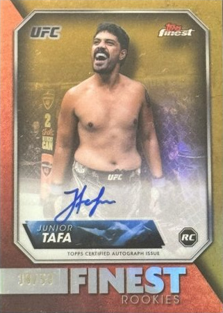 Junior Tafa 2024 Topps Finest UFC Rookie Finest Autographs #RFA-JT Refractor