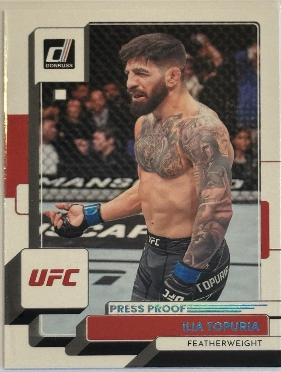Ilia Topuria 2023 Panini Donruss UFC Base #72 Press Proof Silver