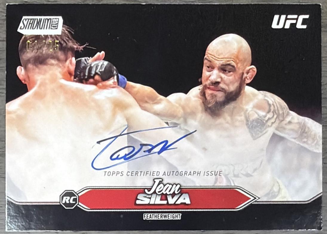 Jean Silva 2025 Topps Stadium Club UFC Base Autographs #BCA-JSA Gold Rainbow