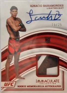 Ignacio Bahamondes 2023 Panini Immaculate Collection UFC Rookie Memorabilia Autographs #107 Red Autograph