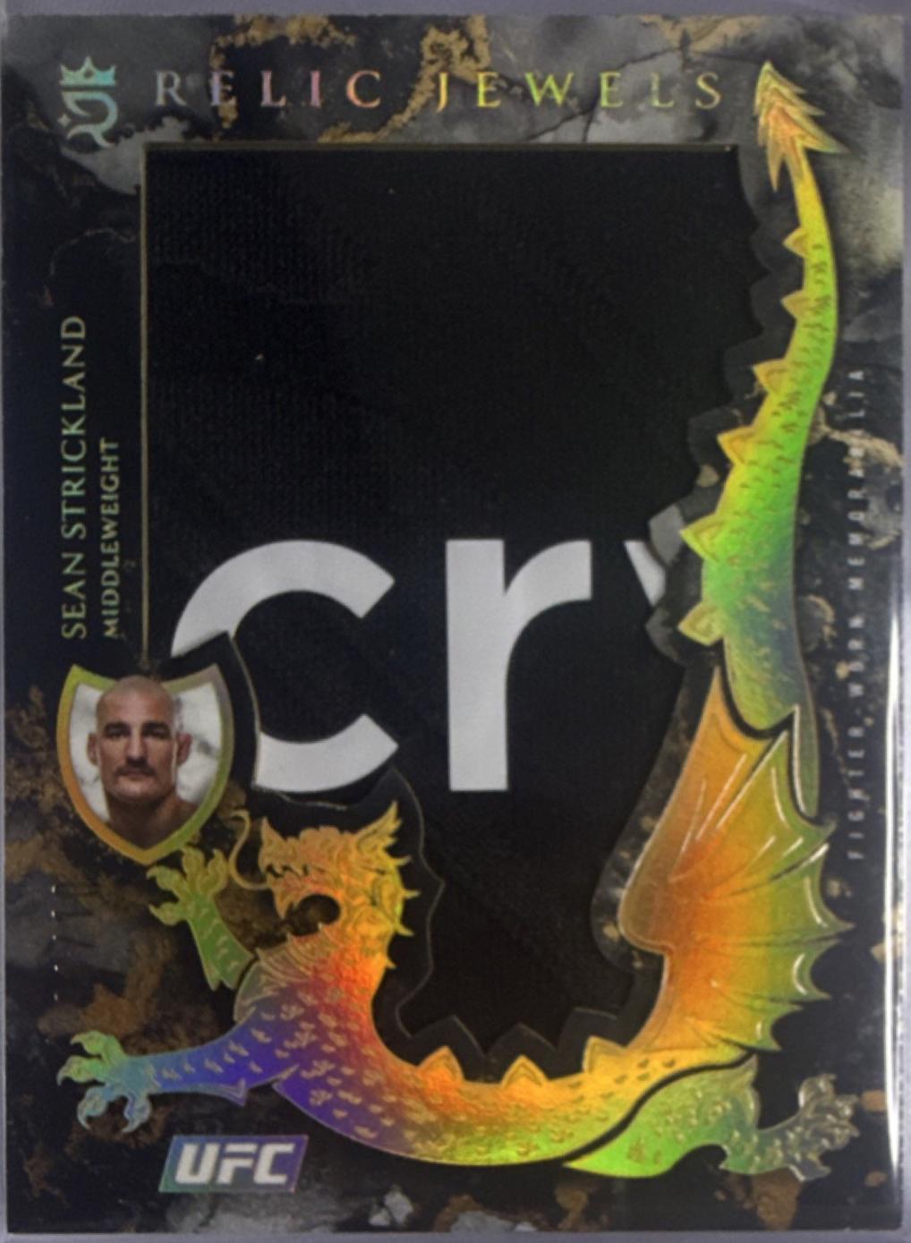 Sean Strickland 2025 Topps Royalty UFC Relic Jewels #RJ-SS Gold
