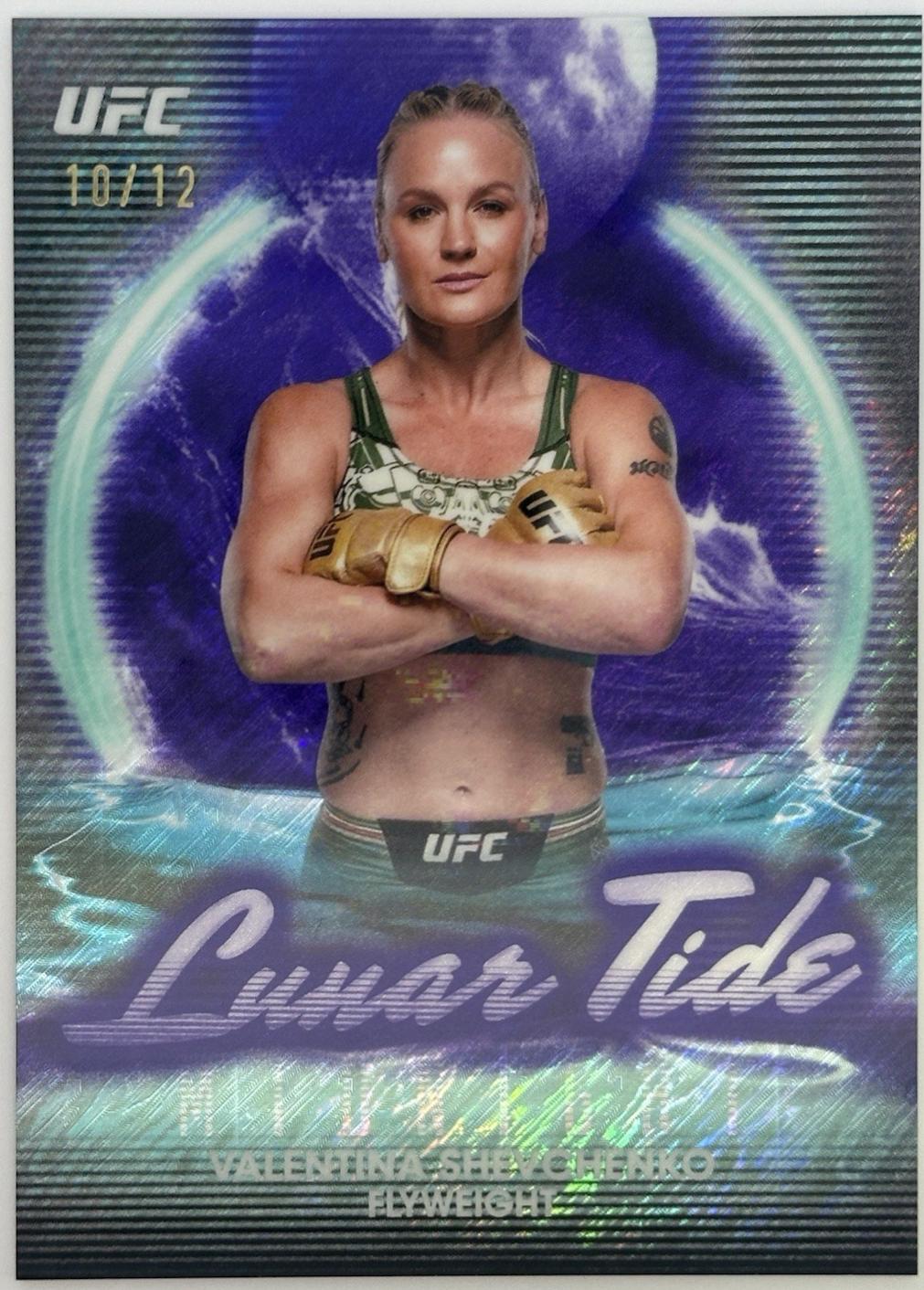 Valentina Shevchenko 2025 Topps Midnight UFC Lunar Tide #LT-7 Midnight