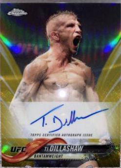 TJ Dillashaw 2018 Topps Chrome UFC Fighter Autographs #FA-TD Gold