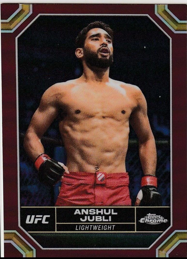 Anshul Jubli 2024 Topps Chrome UFC Base #18 Magenta Refractor
