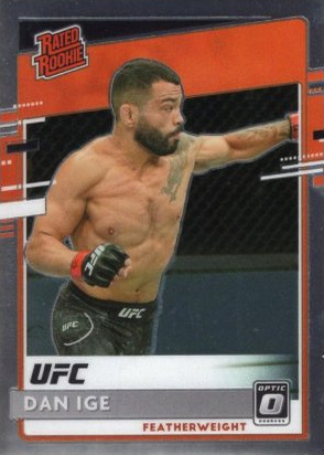 Dan Ige 2021 Panini Chronicles UFC Base Optic Rated Rookies #214 Gold Vinyl