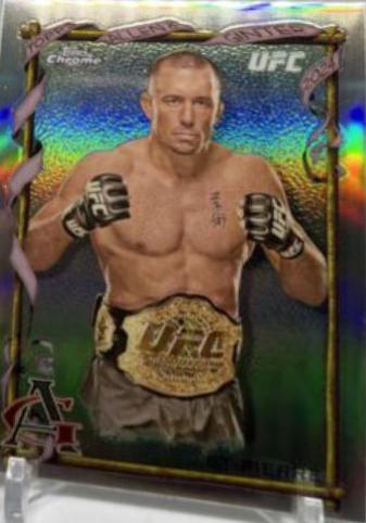 Georges St-Pierre 2024 Topps Chrome UFC Allen & Ginter #AAG-17 Refractor