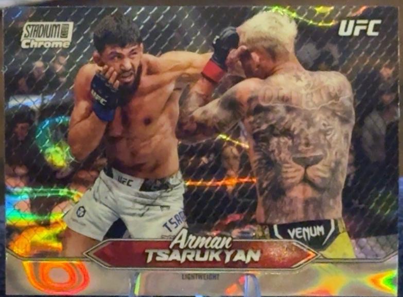Arman Tsarukyan 2025 Topps Stadium Club UFC Base Chrome #C-154 Refractor