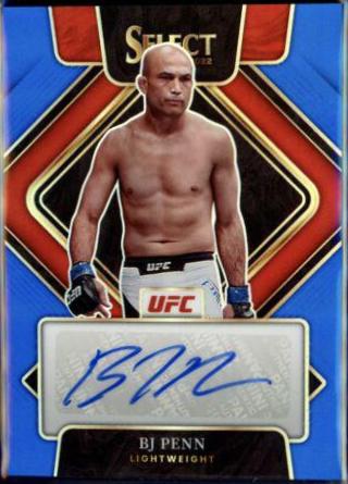 BJ Penn 2022 Panini Select UFC Signatures #39 Blue