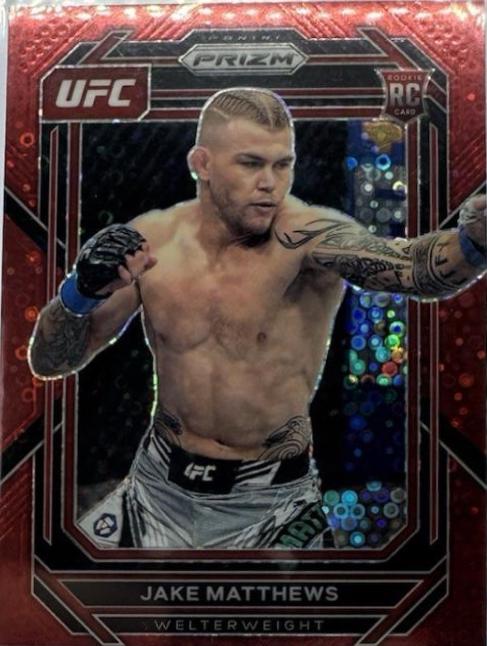 Jake Matthews 2023 Panini Prizm Under Card UFC Base #109 Red