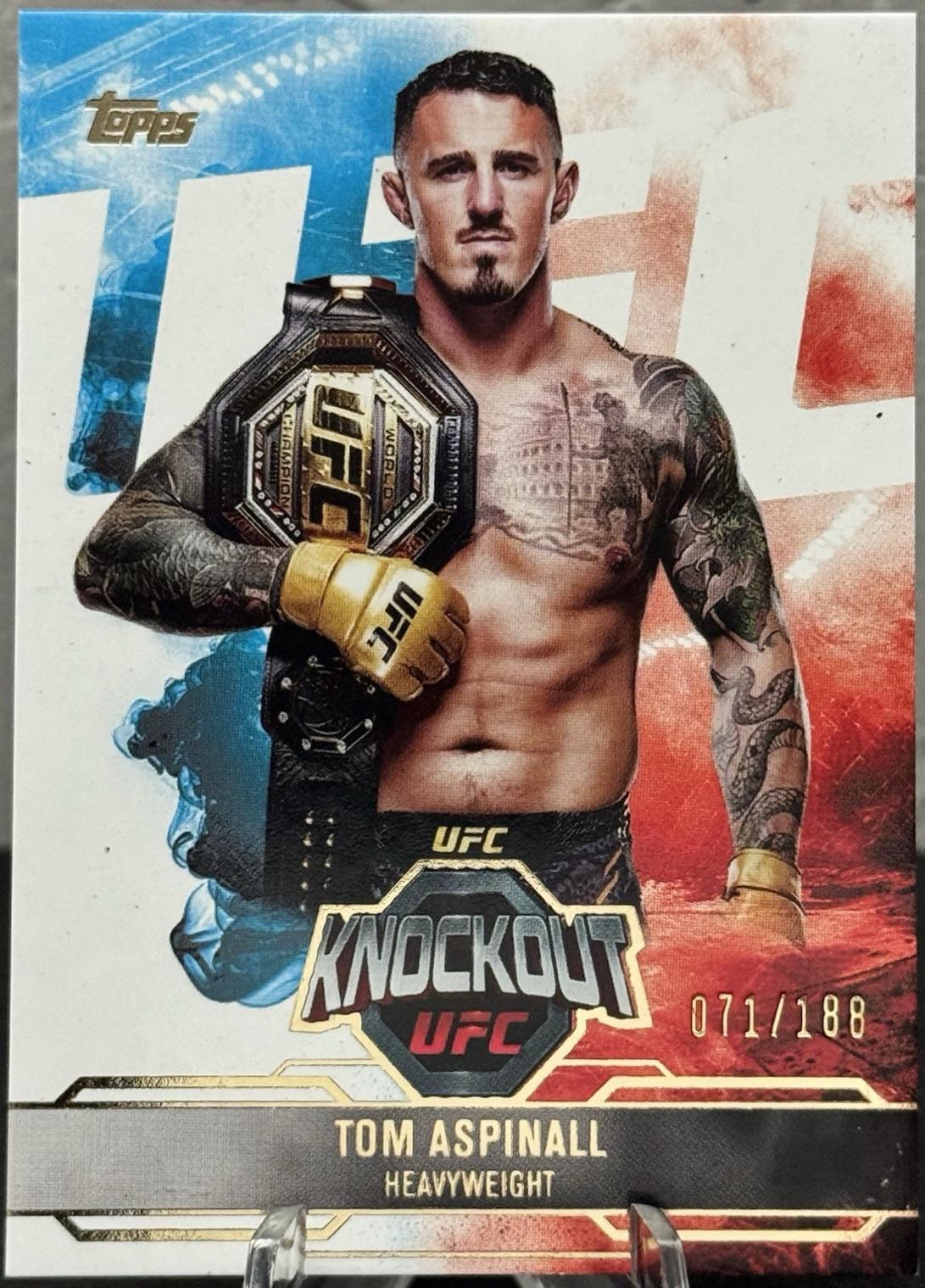Tom Aspinall 2025 Topps Knockout UFC Base #31 Gold