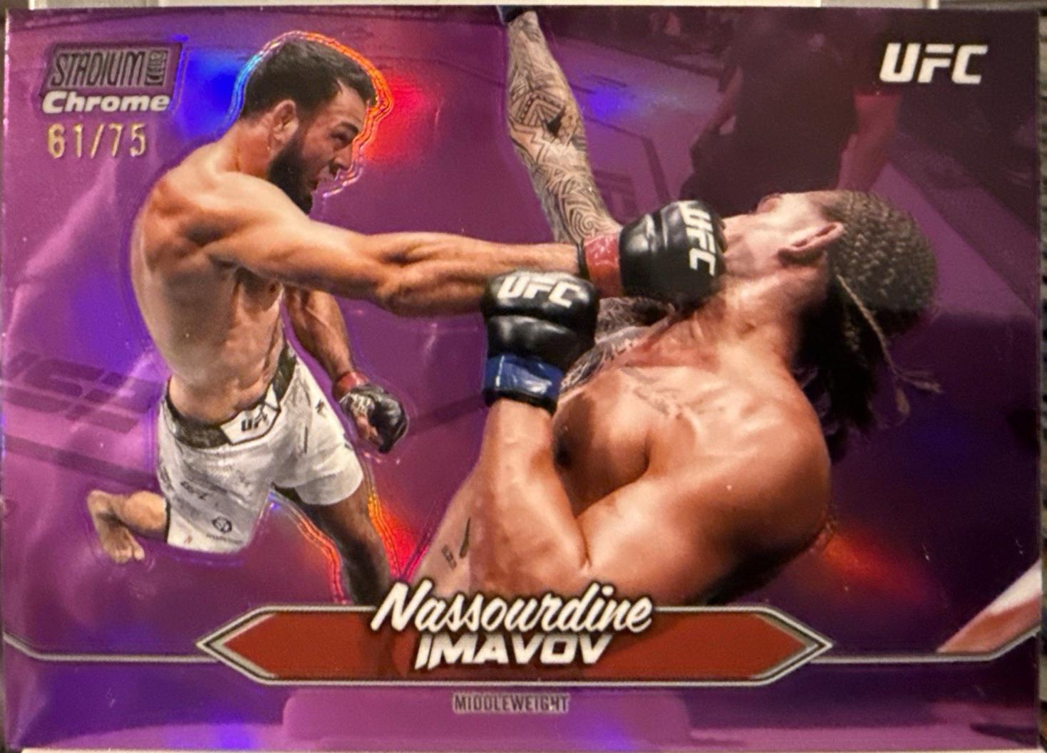 Nassourdine Imavov 2025 Topps Stadium Club UFC Base #76 Purple
