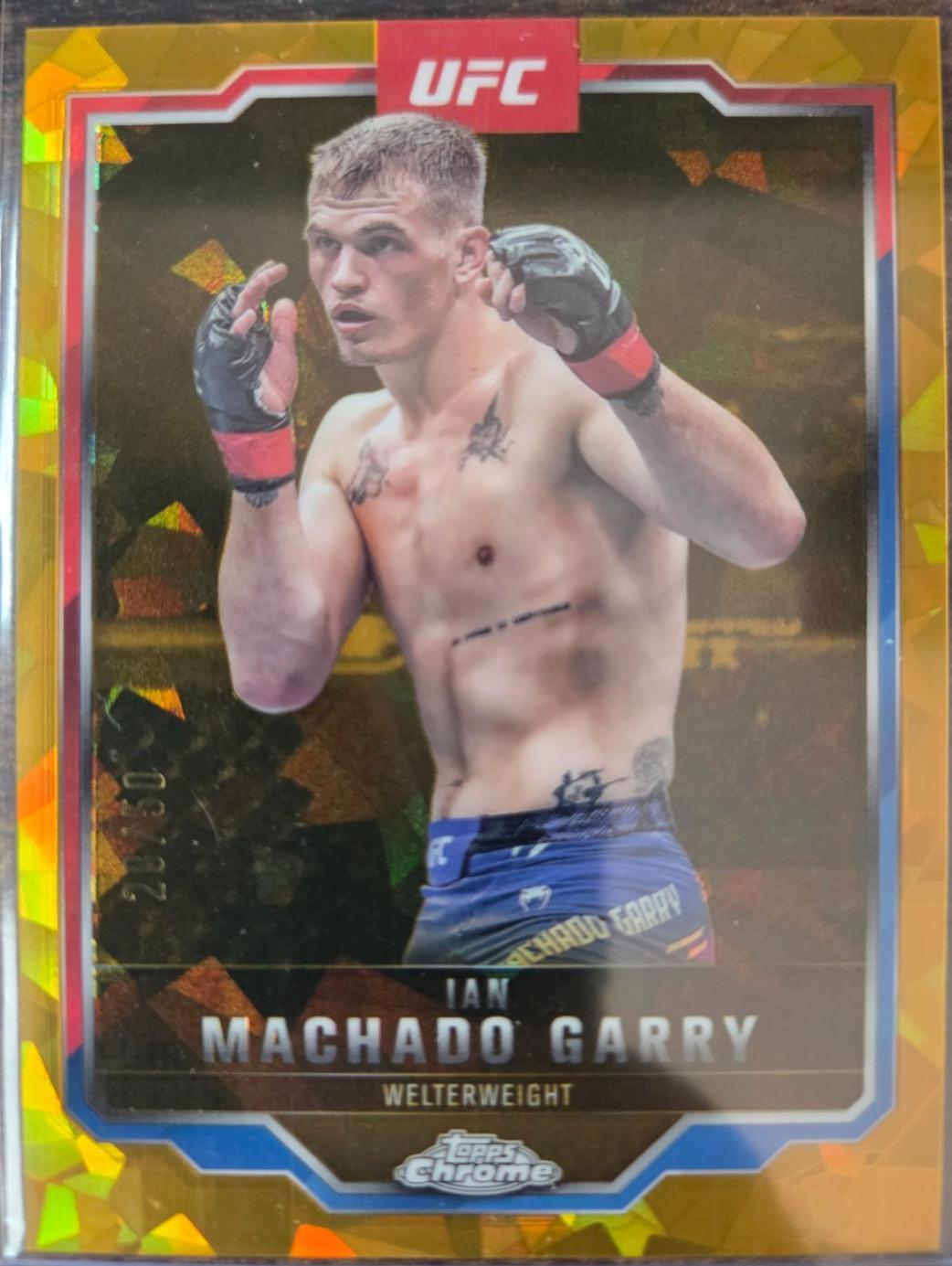 Ian Machado Garry 2025 Topps Chrome Sapphire UFC Base Sapphire #163 Gold Sapphire
