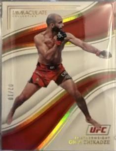 Giga Chikadze 2023 Panini Immaculate Collection UFC Base #8 Gold