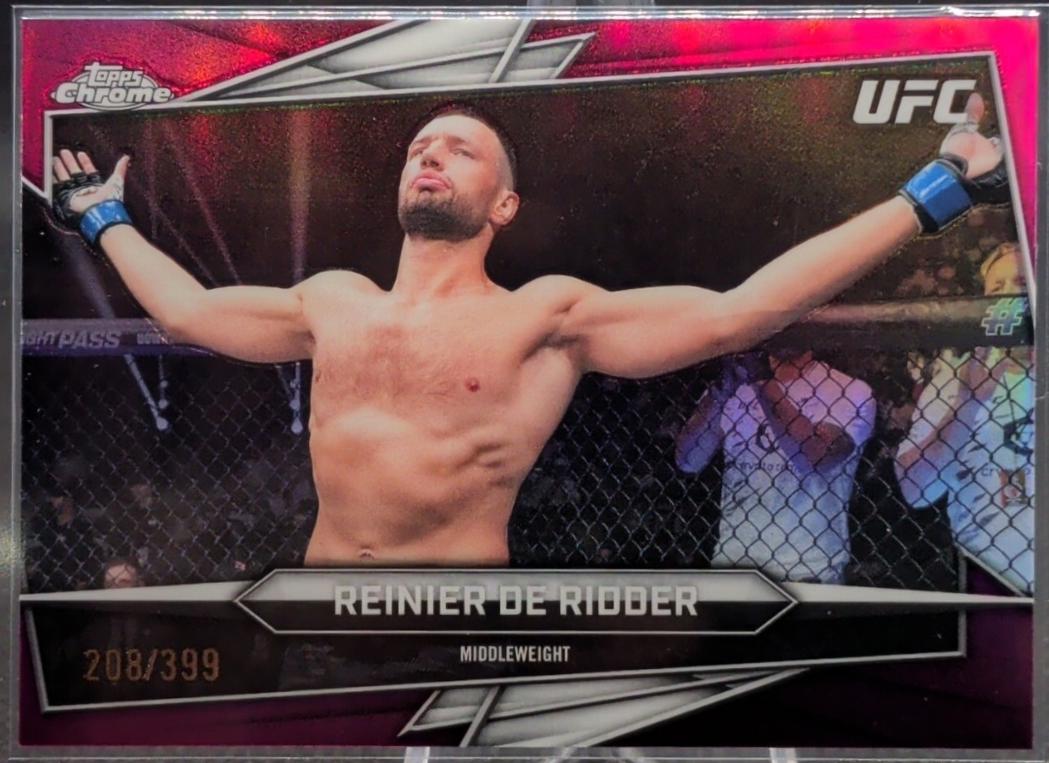 Reinier de Ridder 2026 Topps Chrome UFC Base #38 Magenta Refractor