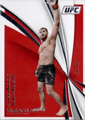 Stipe Miocic 2021 Panini Immaculate UFC Base #20 Platinum