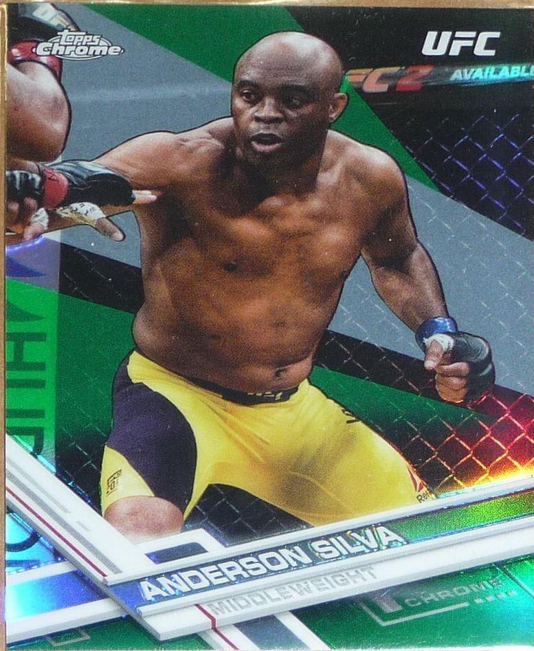Anderson Silva 2017 Topps Chrome UFC Base #12 Green