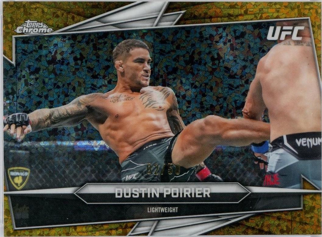 Dustin Poirier 2026 Topps Chrome UFC Base #78 Gold Refractor
