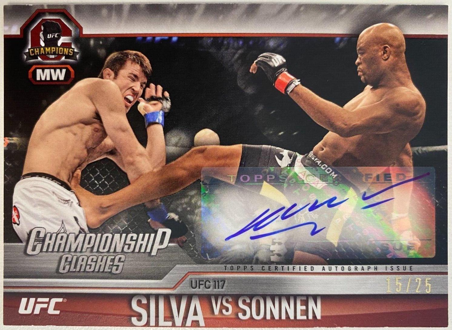 Anderson Silva 2015 Topps UFC Champions Autographs #FA-ASI Red
