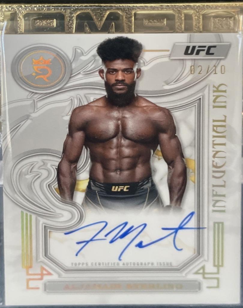 Aljamain Sterling 2024 Topps Royalty UFC Influential Ink #IIA-ASG Gold