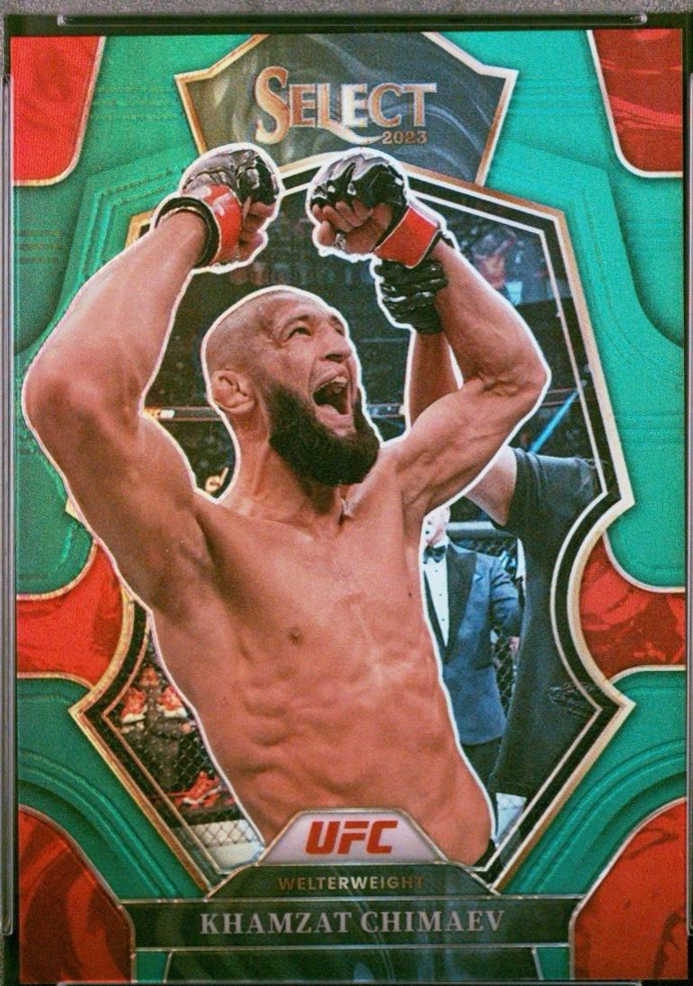 Khamzat Chimaev 2023 Panini Select UFC Premier Level #115 Green