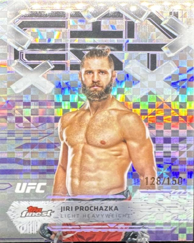 Jiri Prochazka 2025 Topps Finest UFC Base Common #99 Purple Checkerboard Refractor