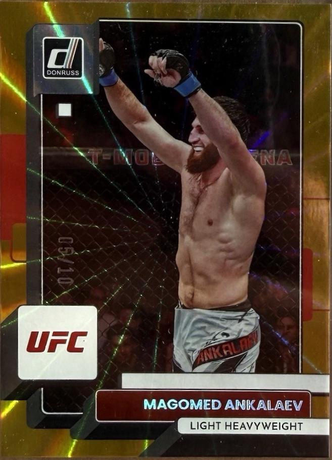 Magomed Ankalaev 2023 Panini Donruss UFC Base #35 Gold Laser