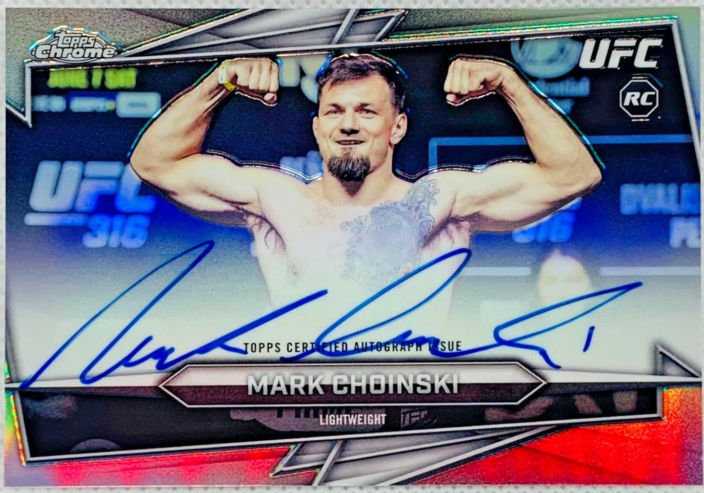 Mark Choinski 2026 Topps Chrome UFC Base Autographs #BAV-MC Refractor