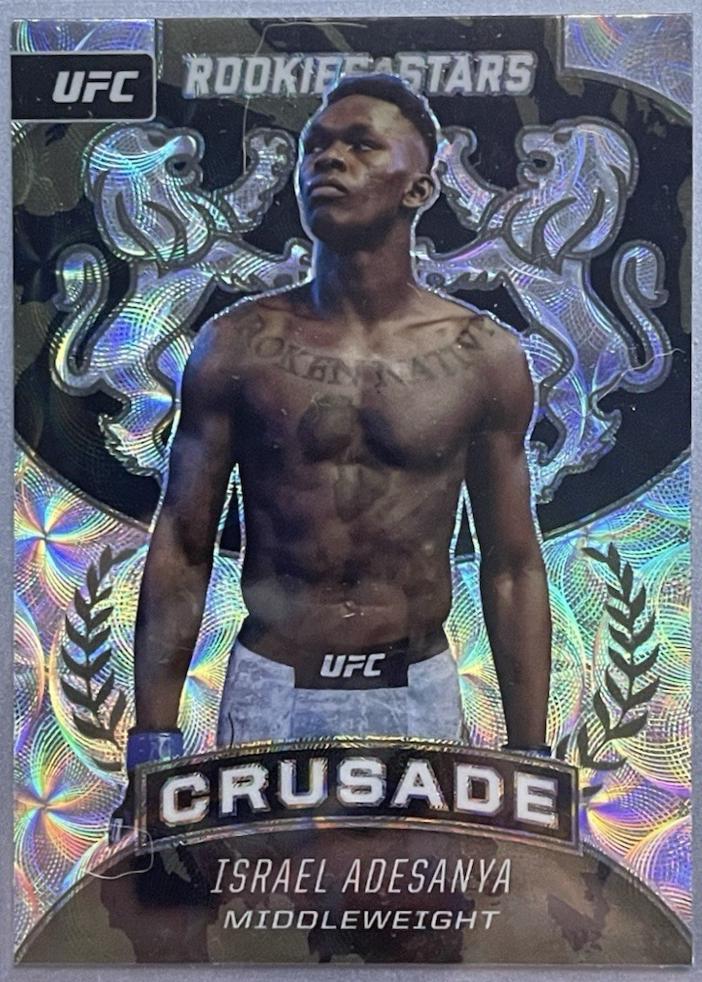 Israel Adesanya 2021 Panini Chronicles UFC Base Crusade #240 Asia
