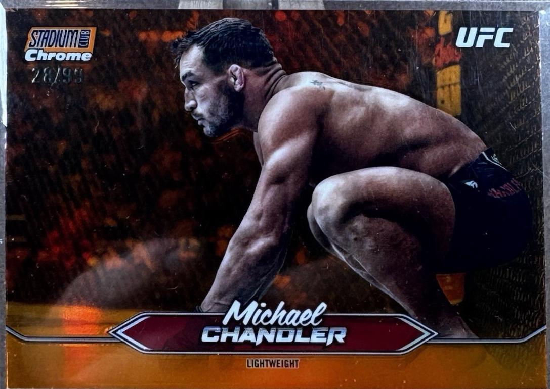Michael Chandler 2025 Topps Stadium Club UFC Base Chrome #C-173 Green Refractor
