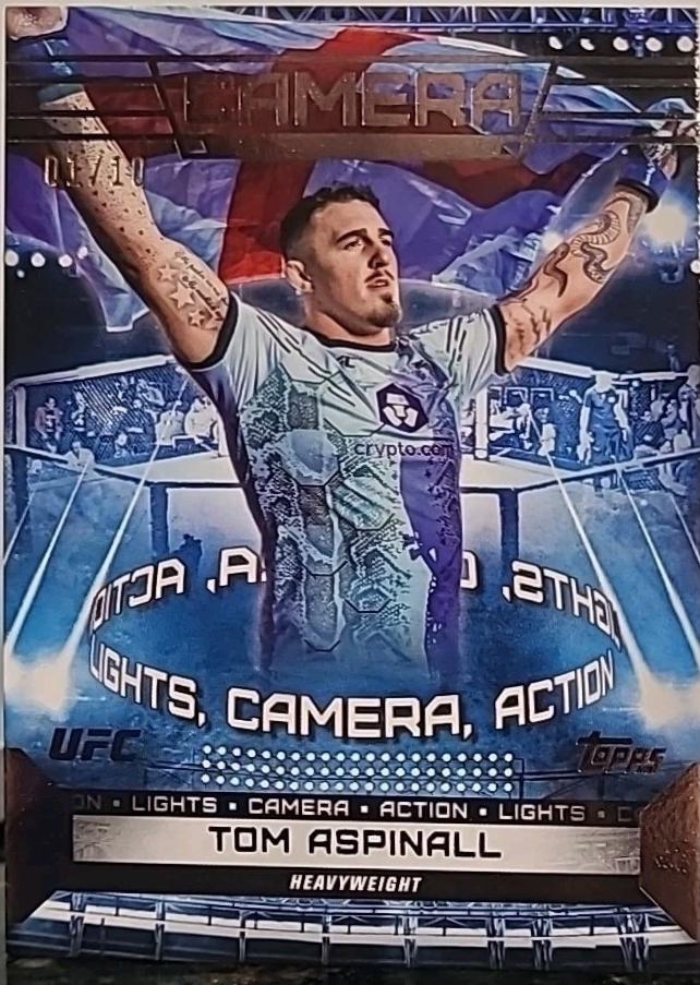 Tom Aspinall 2024 Topps Knockout UFC Camera (Lights, Camera, Action) #CAM-7 Black
