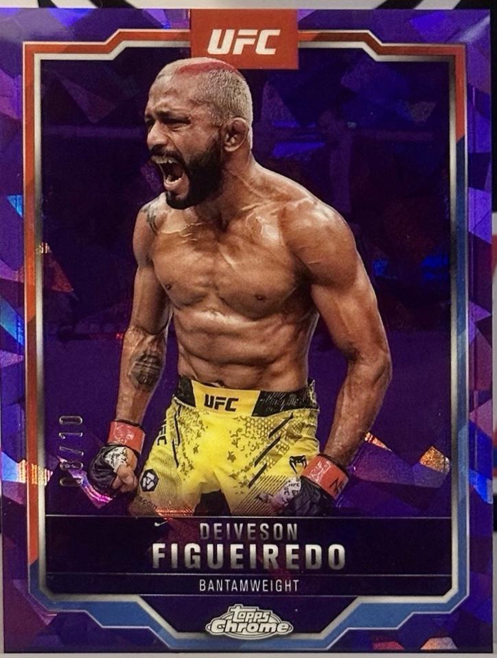 Deiveson Figueiredo 2025 Topps Chrome Sapphire UFC Base Sapphire #186 Red Sapphire