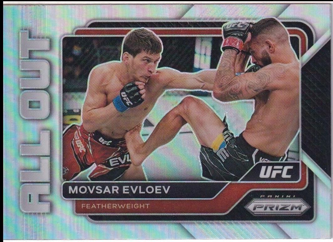 Movsar Evloev 2023 Panini Prizm UFC All Out #8 Silver