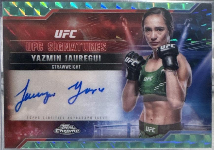 Yazmin Jauregui 2025 Topps Chrome UFC UFC Signatures #SIG-YJ Geometric Aqua Refractor