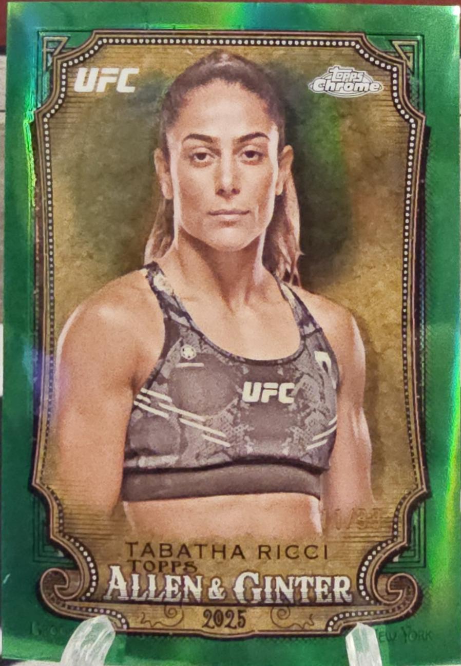 Tabatha Ricci 2025 Topps Chrome UFC Allen & Ginter #AAG-12 Green Refractor