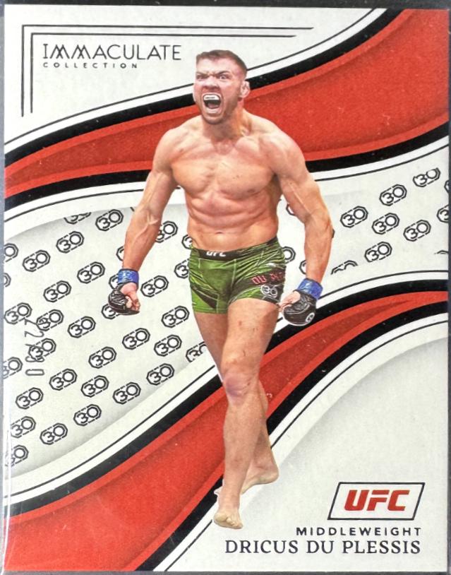 Dricus Du Plessis 2023 Panini Immaculate Collection UFC Base #99 30th Anniversary