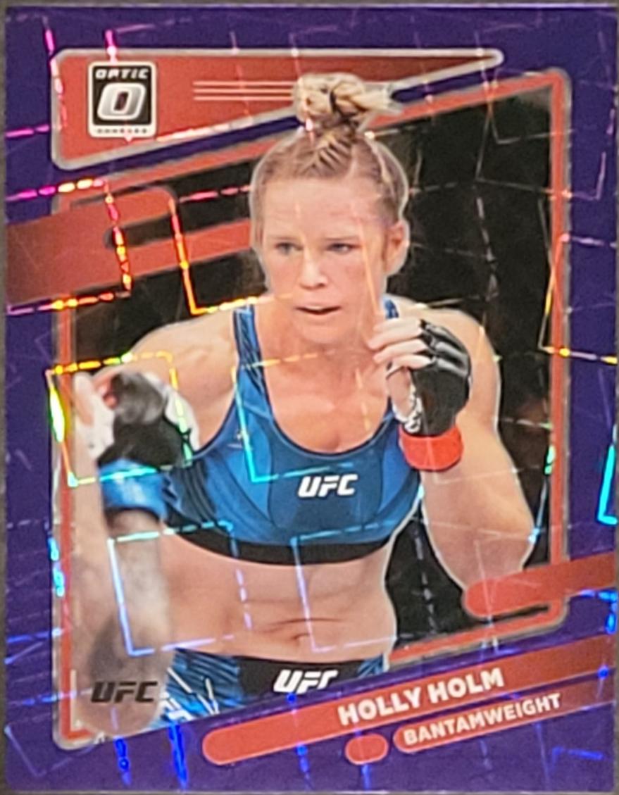 Holly Holm 2022 Panini Donruss Optic UFC Base #25 Purple Velocity